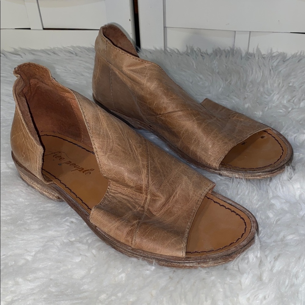 Free People Mont Blanc D’Orsay Sandals Genuine Leather Wrap Around Womens 7